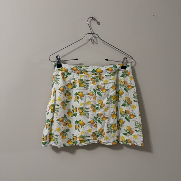 3/$20⚡️ Francesca’s Blue Rain Fruit Orange Mini Skirt with Side Slit - Picture 12 of 15